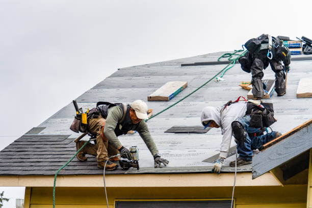 Professional Roofing technician working in Linville, NC
